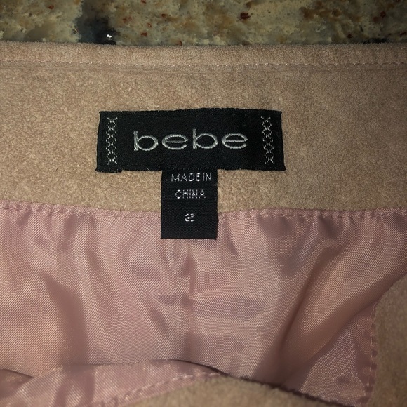 Bebe Suede Leather Mini Skirt - Picture 3 of 5